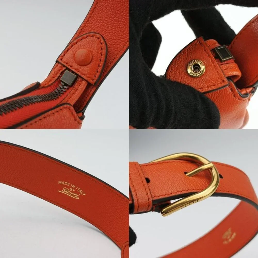 Gucci Aphrodite Orange Leather Shoulder Bag - Picture 10 of 10